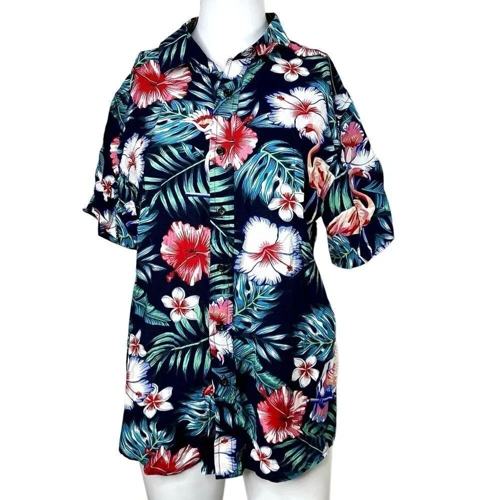 Floral Hawaiian Shirt - Multicolor